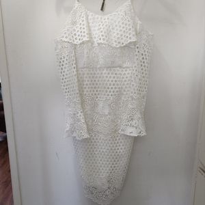 Ministry of Style | Crochet Lace Midi Sheath Dress